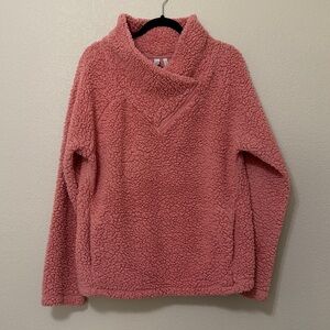 Z by Zella Pink Cowl Neck Sherpa Sweater
